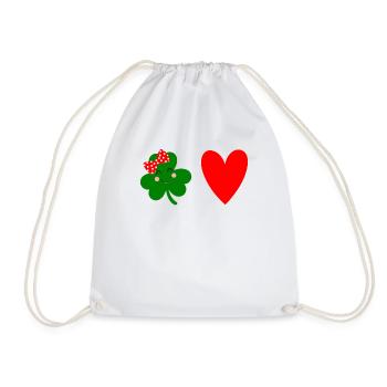 Accessoires de la Saint-Patrick Irlande Shamrock décoration - Sac de sport léger - blanc - Devant