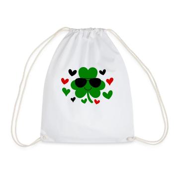 Accessoires de la Saint-Patrick Irlande Shamrock décoration - Sac de sport léger - blanc - Devant