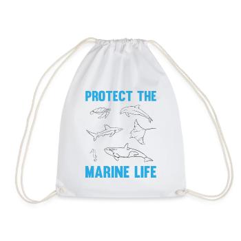 Sagittarius Marine Life Ocean Awareness - Drawstring Bag - white - Front