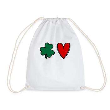 Accessoires de la Saint-Patrick Irlande Shamrock décoration - Sac de sport léger - blanc - Devant