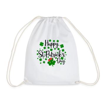 Accessoires de la Saint-Patrick Irlande Shamrock décoration - Sac de sport léger - blanc - Devant