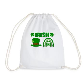 Accessoires de la Saint-Patrick Irlande Shamrock décoration - Sac de sport léger - blanc - Devant