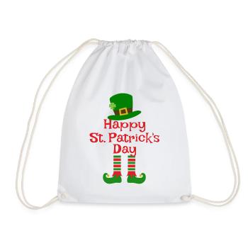 Accessoires de la Saint-Patrick Irlande Shamrock décoration - Sac de sport léger - blanc - Devant
