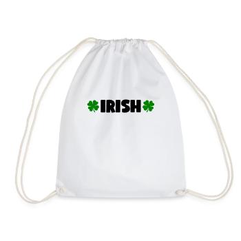 Accessoires de la Saint-Patrick Irlande Shamrock décoration - Sac de sport léger - blanc - Devant