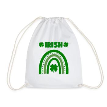 Accessoires de la Saint-Patrick Irlande Shamrock décoration - Sac de sport léger - blanc - Devant