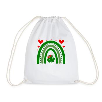 Accessoires de la Saint-Patrick Irlande Shamrock décoration - Sac de sport léger - blanc - Devant