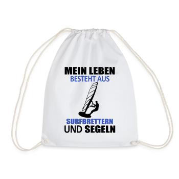 Surfboard & Sail - My Life - Drawstring Bag - white - Front