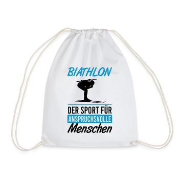 Biathlon – Challenge and Precision - Drawstring Bag - white - Front