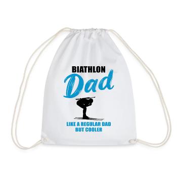 Cool biathlon dad Unique - Drawstring Bag - white - Front