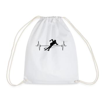 Heartbeat Patinage de vitesse Passion cadeau - Sac de sport léger - blanc - Devant