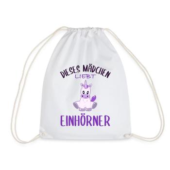 Filles et licornes - Un amour magique - Sac de sport léger - blanc - Devant