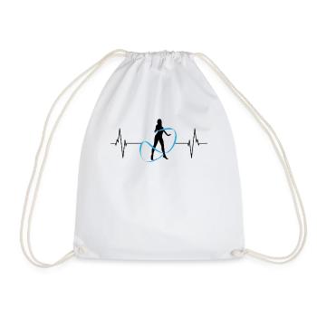 Heart of Gymnastics - Band & Rhythm - Drawstring Bag - white - Front