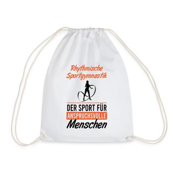 Aspiration & Art: Gymnastics Gift - Drawstring Bag - white - Front