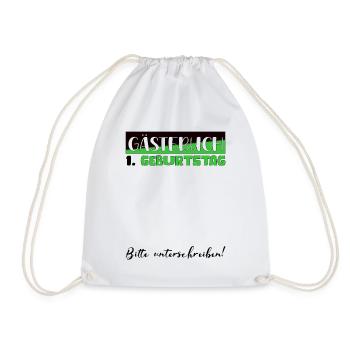 1er cadeau d’anniversaire filles garçons livre d’or - Sac de sport léger - blanc - Devant