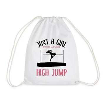 Fille Aime La Passion Du Saut En Hauteur - Sac de sport léger - blanc - Devant