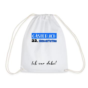 Livre d’or Décoration Hommes 22e anniversaire Tshirt - Sac de sport léger - blanc - Devant