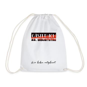 22ème Cadeau D’anniversaire Décoration Femme Livre d’Or Homme - Sac de sport léger - blanc - Devant