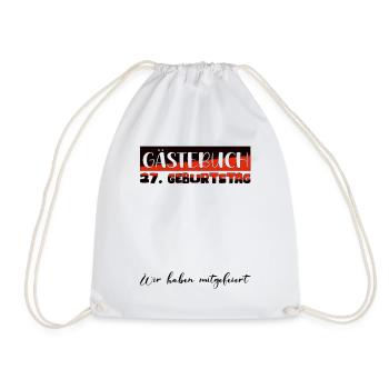 27 Birthday Gift Women's Decoration Men's Guestbook - Drawstring Bag - white - Front