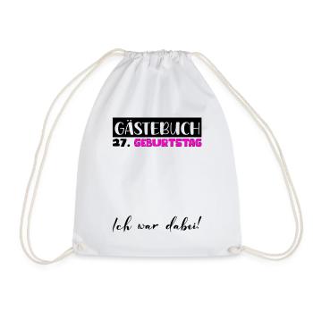 27 Cadeau d’anniversaire Décoration femme Livre d’or femme - Sac de sport léger - blanc - Devant