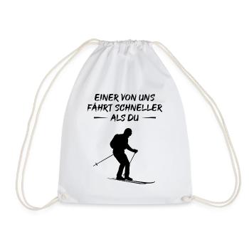 Cadeau pour les skieurs de vitesse - Sac de sport léger - blanc - Devant
