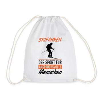 Cadeau pour les fans de ski exigeants - Sac de sport léger - blanc - Devant