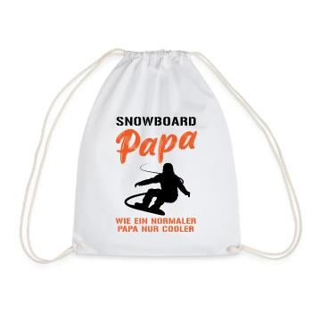 Snowboard Papa – Extra Cool - Turnbeutel - Weiß - Vorne