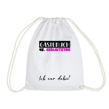 45e anniversaire cadeau femme décoration livre d’or femme - Sac de sport léger - blanc - Devant