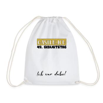 49 Birthday Gift Women's Decoration Men's Guestbook - Drawstring Bag - white - Front