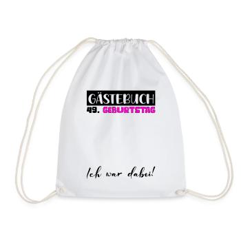 49 Cadeau d’anniversaire Décoration femme Livre d’or femme - Sac de sport léger - blanc - Devant