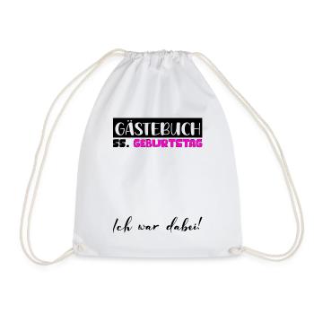 55 Cadeau D’anniversaire Décoration Femme Livre d’Or Femme - Sac de sport léger - blanc - Devant
