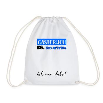 Guestbook Decoration Men Men's 56th Birthday Tshirt - Drawstring Bag - white - Front