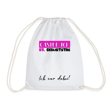 59 Birthday Gift Women's Decoration Women's Guestbook - Drawstring Bag - white - Front