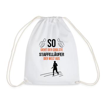 Coolest relay runner in the world - Drawstring Bag - white - Front