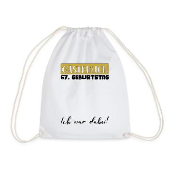 67 Cadeau D’anniversaire Décoration Femme Livre d’Or Homme - Sac de sport léger - blanc - Devant