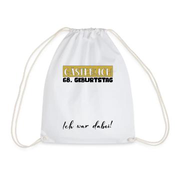 68 Birthday Gift Women's Decoration Men's Guestbook - Drawstring Bag - white - Front