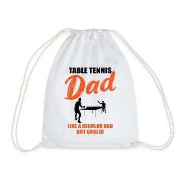 Cooler Tischtennis Papa Spruch Geschenk - Turnbeutel - Weiß - Vorne