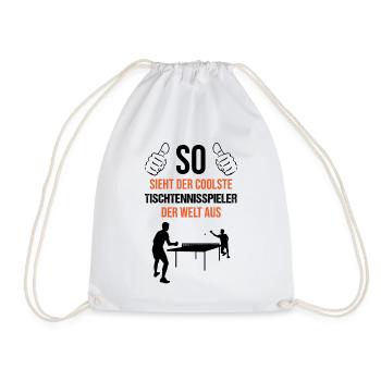 Le cadeau mondial de joueur de tennis de table le plus cool - Sac de sport léger - blanc - Devant