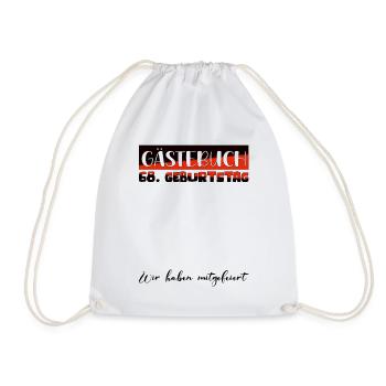 68 Birthday Gift Women's Decoration Men's Guestbook - Drawstring Bag - white - Front