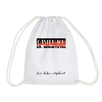 69 Cadeau D’anniversaire Décoration Femme Livre D’or Homme - Sac de sport léger - blanc - Devant