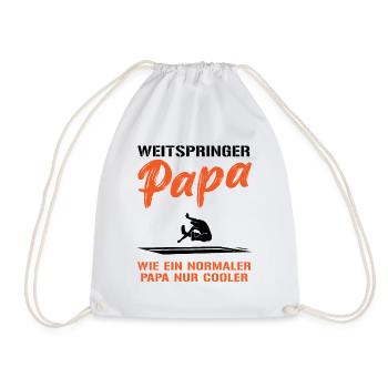 Coolster Weitsprung Papa - Geschenk - Turnbeutel - Weiß - Vorne