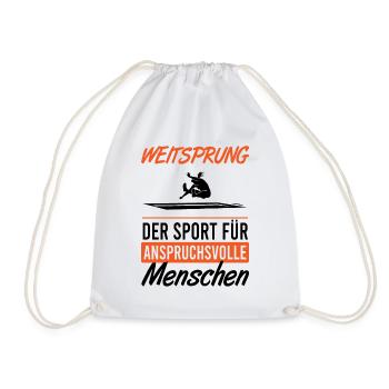 Saut en longueur pour le cadeau sportif des connaisseurs - Sac de sport léger - blanc - Devant