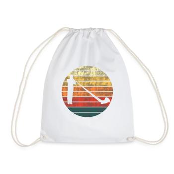 Alphorn Gift - Melody in the Sunset - Drawstring Bag - white - Front