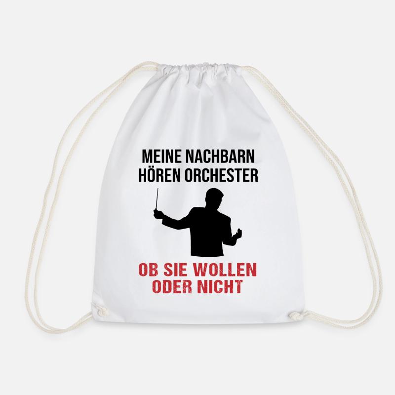 Orchester-Nachbarschaft - Geschenk mit Humor - Turnbeutel - Weiß