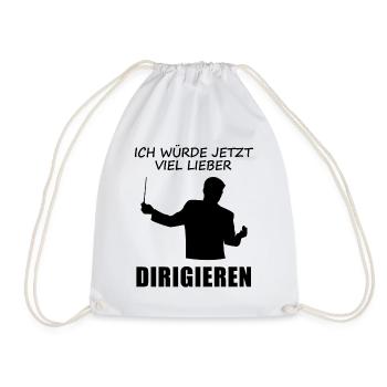 I'd Much Rather Conduct Now - Gift - Drawstring Bag - white - Front