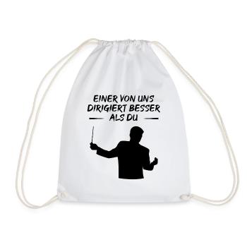 One of Us Conducts Better Than You - Gift - Drawstring Bag - white - Front