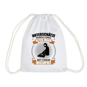 Alt DJ with Mixer Legend Shirt - Gift - Drawstring Bag - white - Front