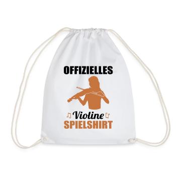 Offizielles Violine Übungs-Shirt - Turnbeutel - Weiß - Vorne
