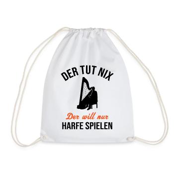 Le son inoffensif de la harpe inspire les musiciens - Sac de sport léger - blanc - Devant