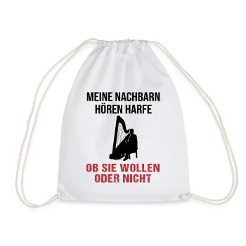 Les voisins du son de la harpe doivent écouter - Sac de sport léger - blanc - Devant
