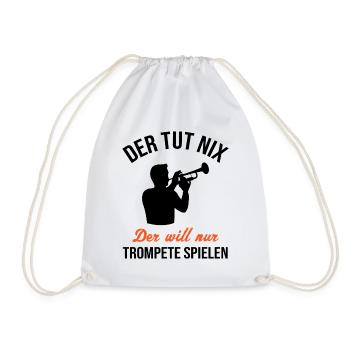 Harmloser Trompeter – Nur Musik im Sinn - Turnbeutel - Weiß - Vorne